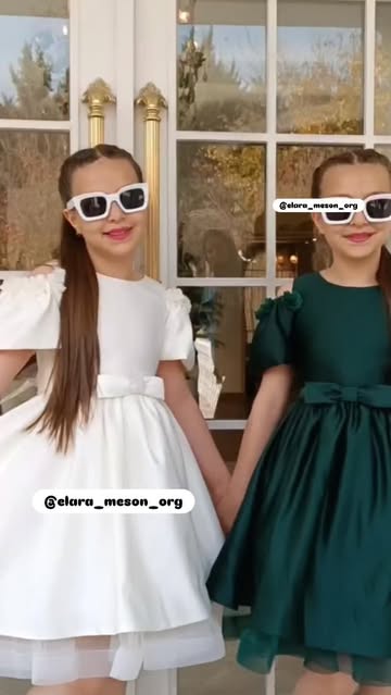 پیراهن ساتن دخترانه سایز7تا ۱۲ سال رنگ آبی و سفید